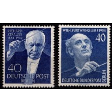 1954 og 1955. Berlin Richard Strauss & Wilh. Furtwängler. 2 postfriske mærker.